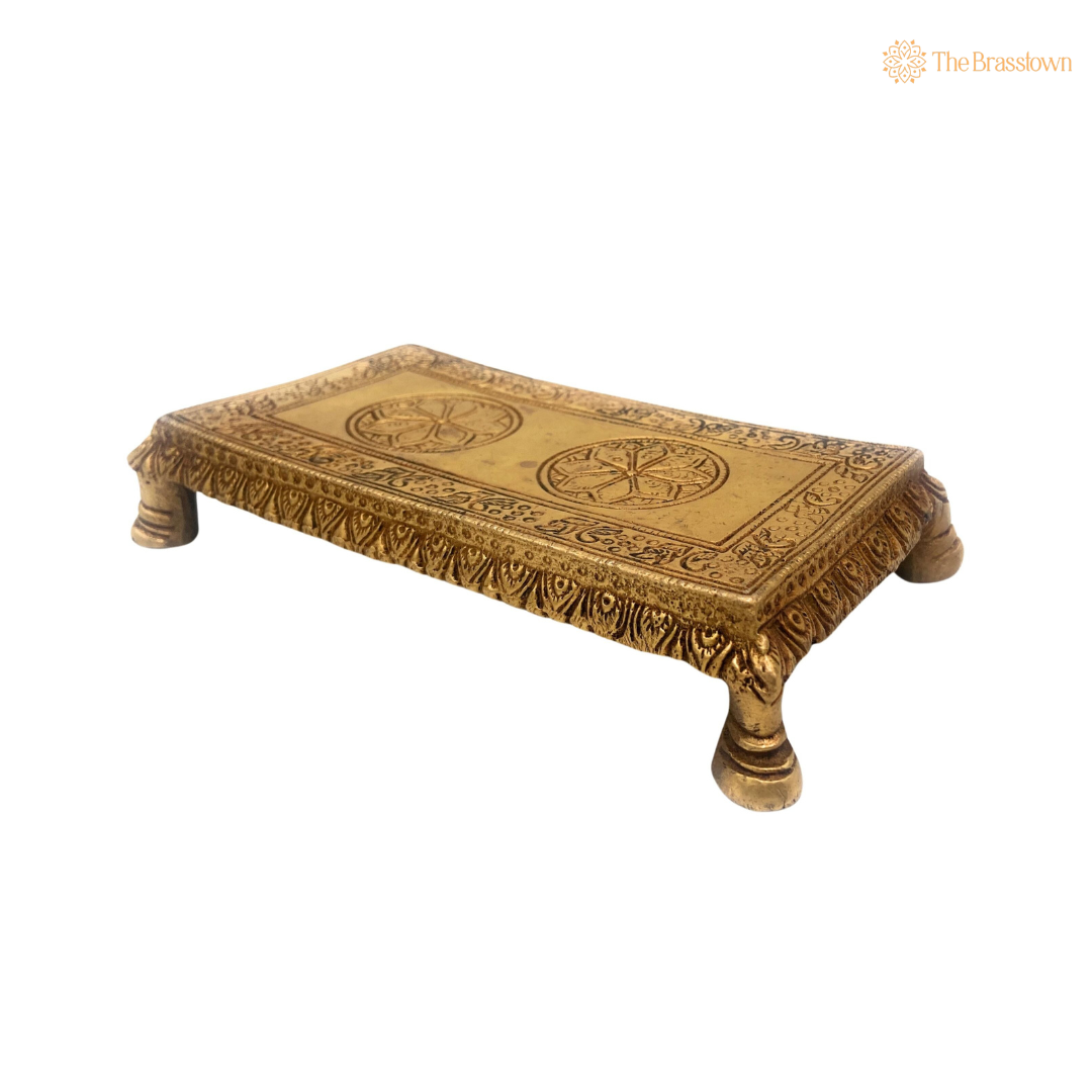 Traditional Brass Pooja Pedestal 1 Inch