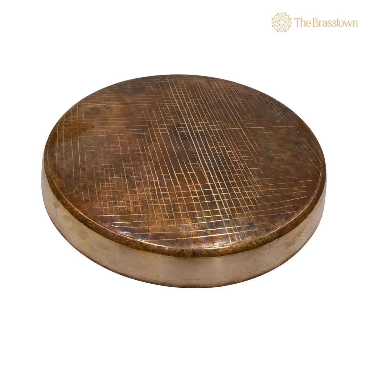 Traditional Pure Brass Dinner Plate (Peetal Thali – Handcrafted Pittala Bhojan Plate for Dining, Puja & Gifting 11.42 Inch 4