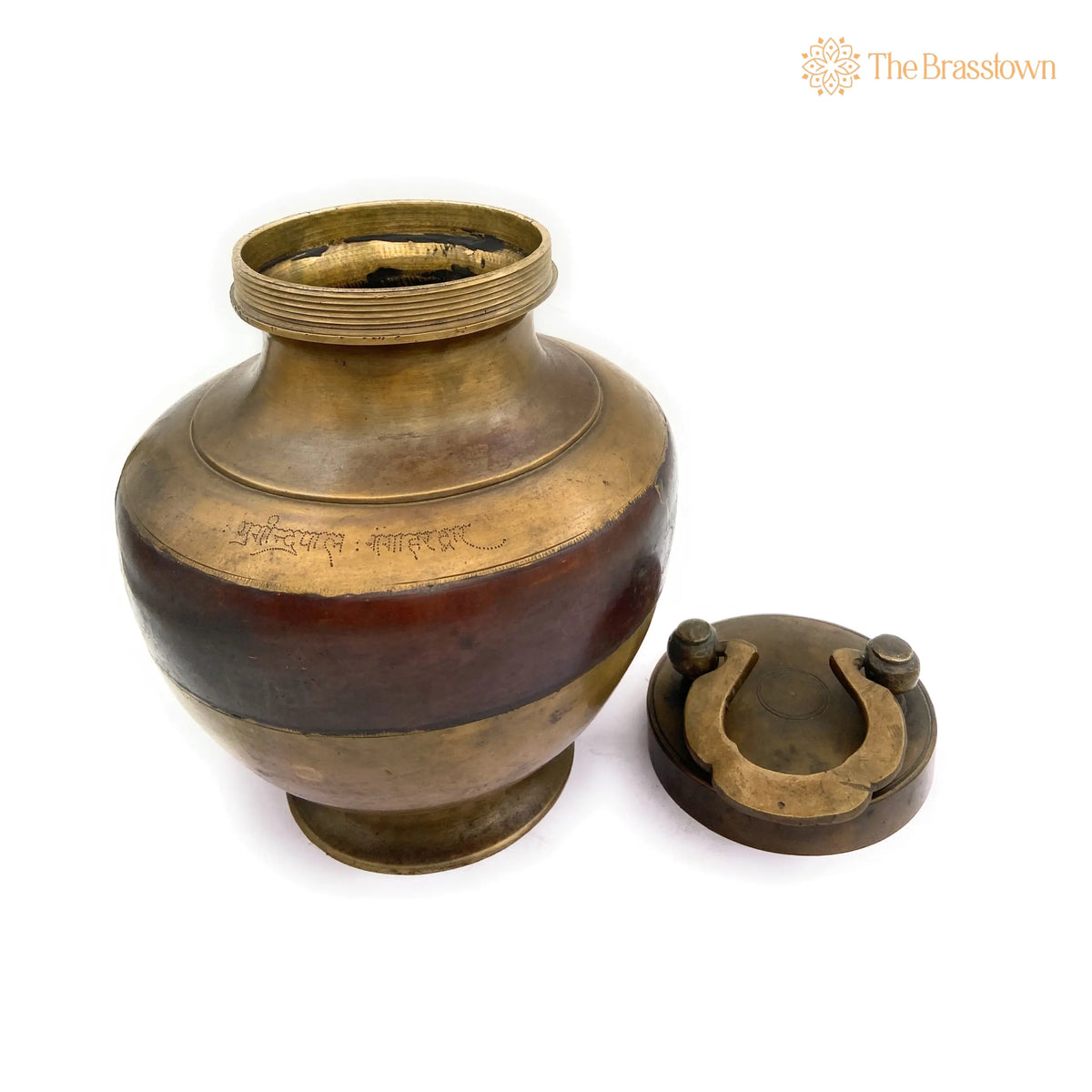 Brass Antiques Kamandal – Handcrafted Brass Stoup, Gangajali With 2 Litre Capacity for Puja Rituals & Home Mandir 10.5 Inch 2