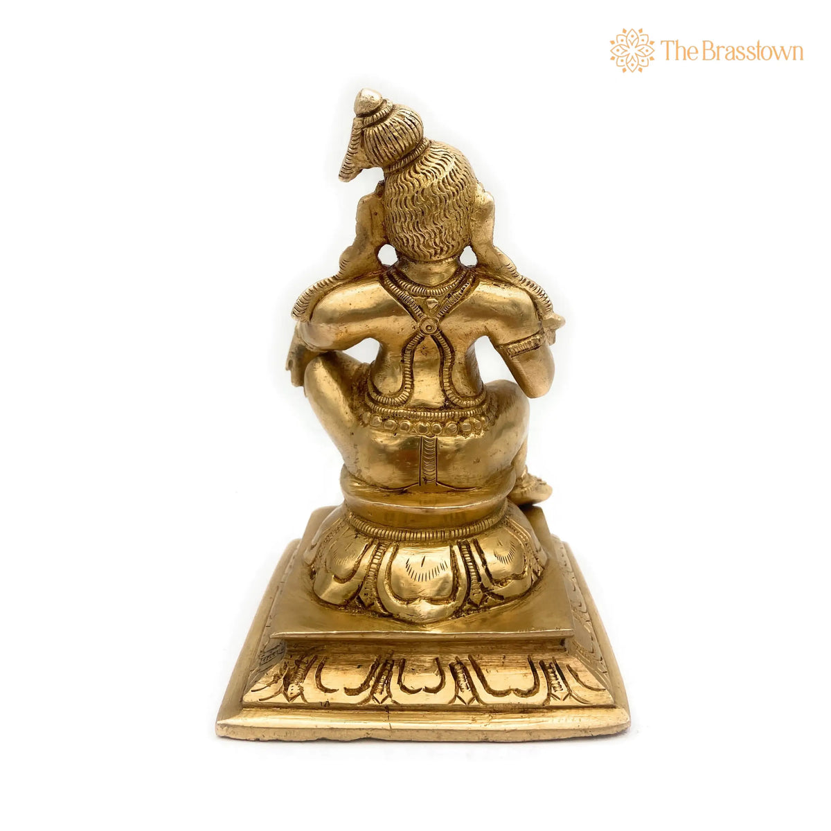 Brass Ladoo Gopal Idol – Handcrafted Bal Krishna Murti, Makhan Chor Navneet Chora Nandalala Statue for Pooja, Temple & Home Décor 6.5 Inch 4