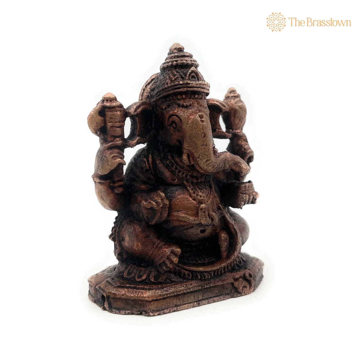 Handcrafted Copper Ganesha Idol – Lord Ganapati Vinayaka Murti for Home Temple, Pooja, Vastu & Spiritual Décor 2.5 Inch 5