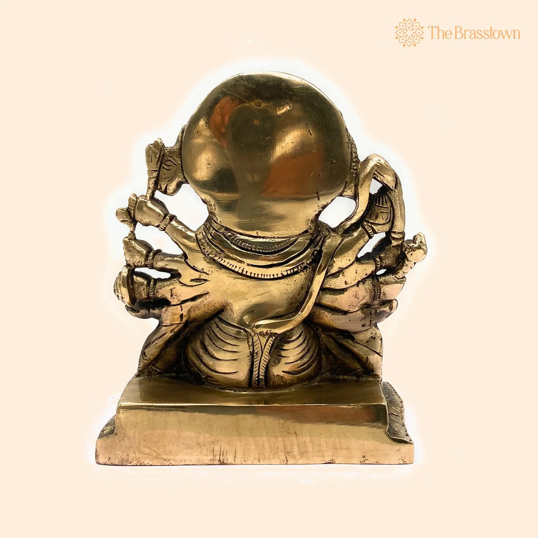 Panchamukhi Hanuman Brass Idol – Handcrafted Bajrangbali, Anjaneya, Maruti, Vayuputra, Mahavira for Puja, Home Mandir &amp; Décor 7 Inch 1