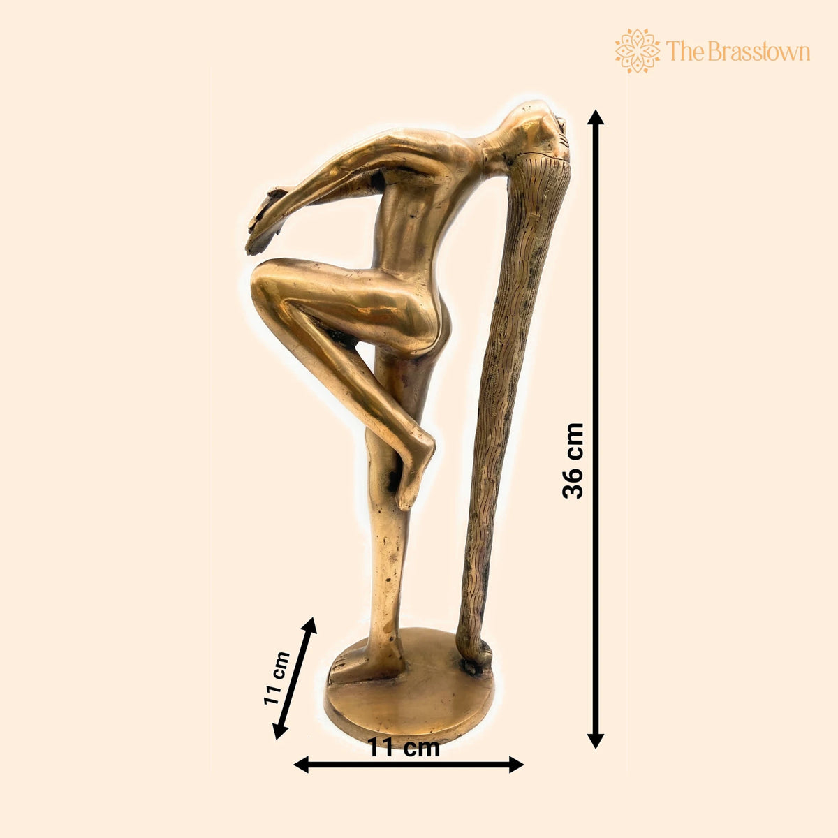 Brass Modern Art – Handcrafted Arts, Brass Awards, Brass Trophy, Brass Lady, Home Décor, Decoratives 14.5 Inch 1