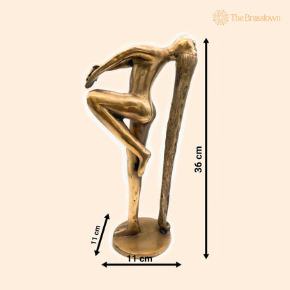 Brass Modern Art – Handcrafted Arts, Brass Awards, Brass Trophy, Brass Lady, Home Décor, Decoratives 14.5 Inch 1