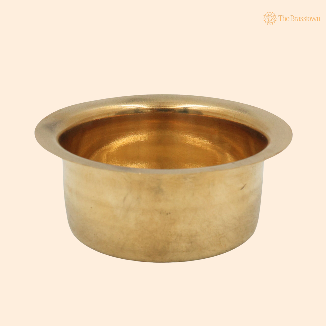 Traditional Brass Tumbler – Peetal Tea &amp; Coffee Cup with Heat Retention for Café, Restaurant, Home &amp; Coffee Counter Display 1.5 Inch