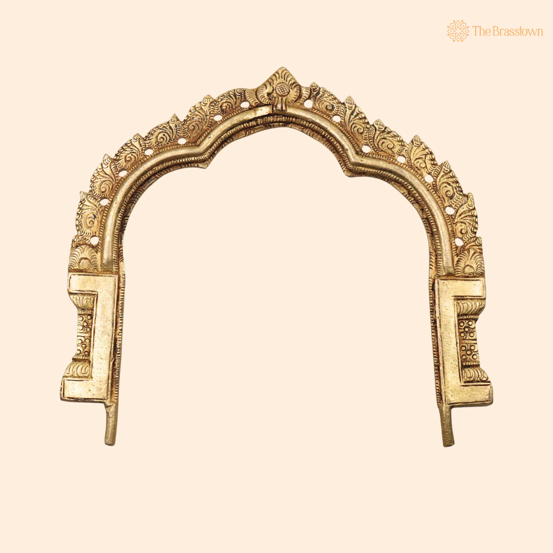 Brass Prabhavali Arch 7 Inch front view – pure brass handcrafted India
