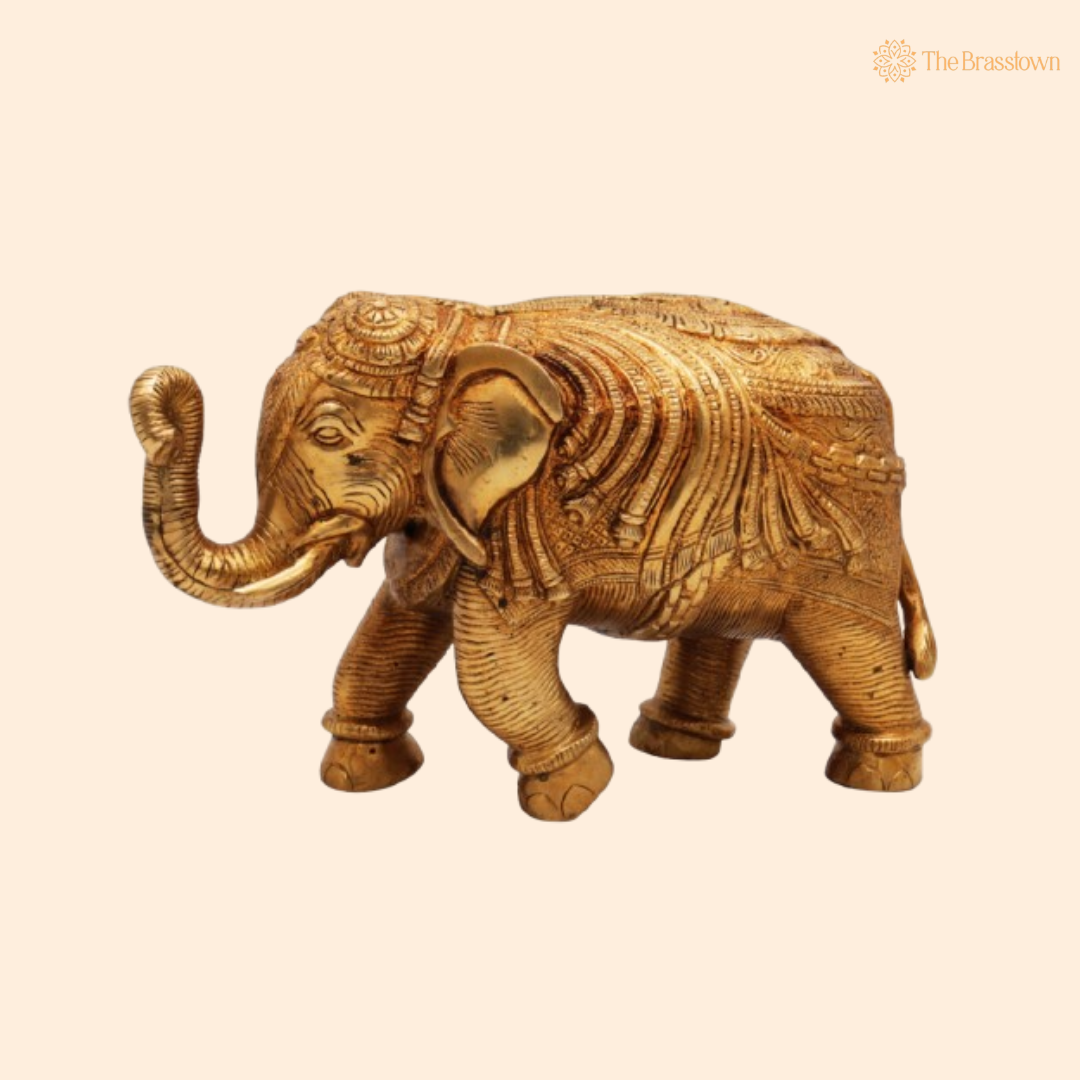 Handcrafted Brass Elephant 6 Inch