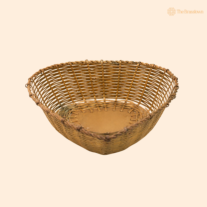 Brass Fruit Bowl – Traditional Peetal Phal Dani, Pital Phal Thali &amp; Decorative Brass Bowl for Pooja, Home Décor &amp; Serving 2 Inch