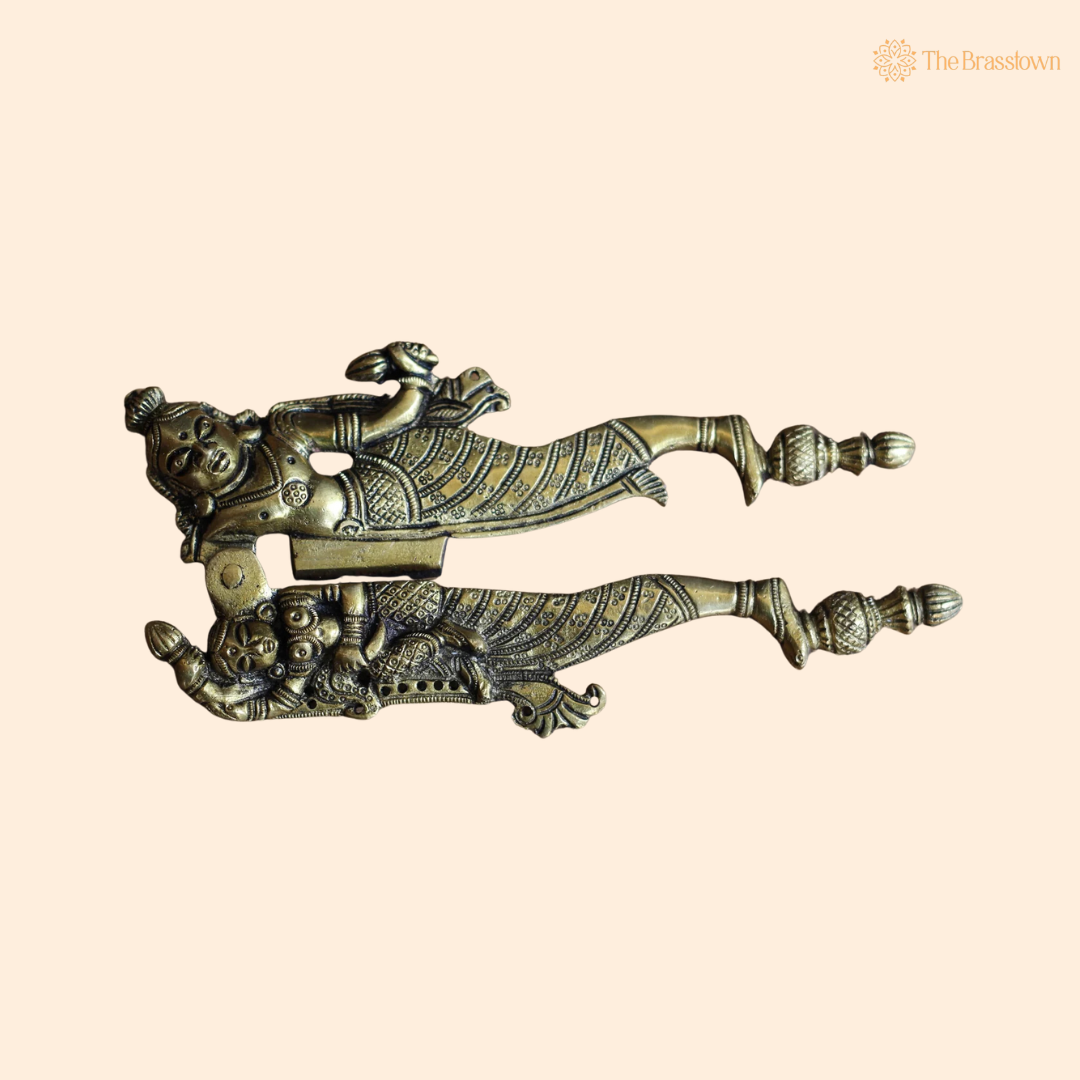 Handcrafted Brass Vishnu Statue Nutcracker 6.5 Inch front view – pure brass handcrafted India