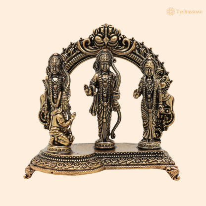 Brass Ram Darbar Idol 3 Inch front view – pure brass handcrafted India
