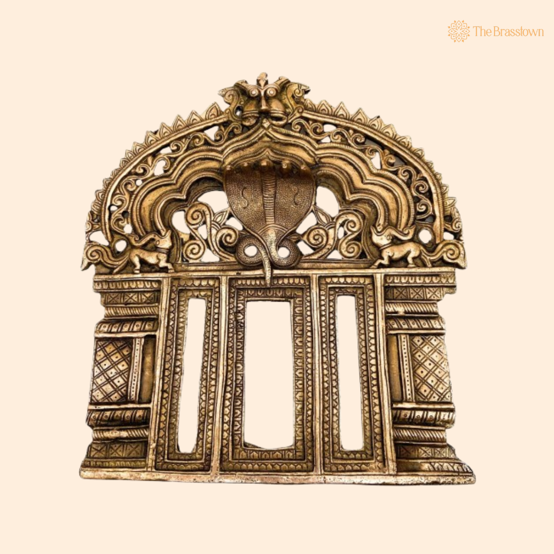Antique Brass Naga Arch Frame 11 Inch