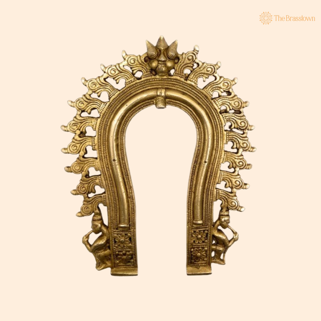 Traditional Brass Arch Frame with Ornamental Detailing 9 Inch