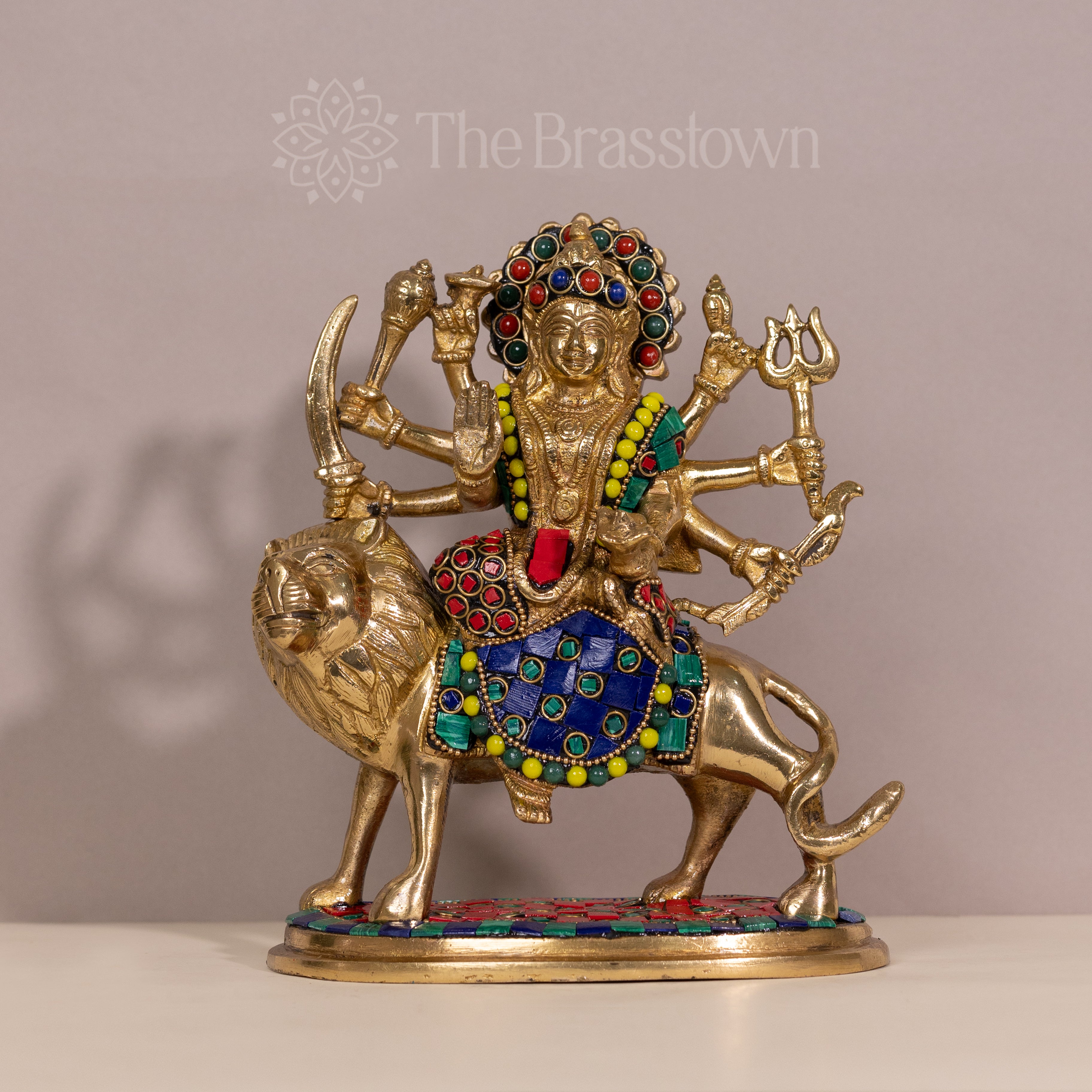 Brass Durga Ji Stone