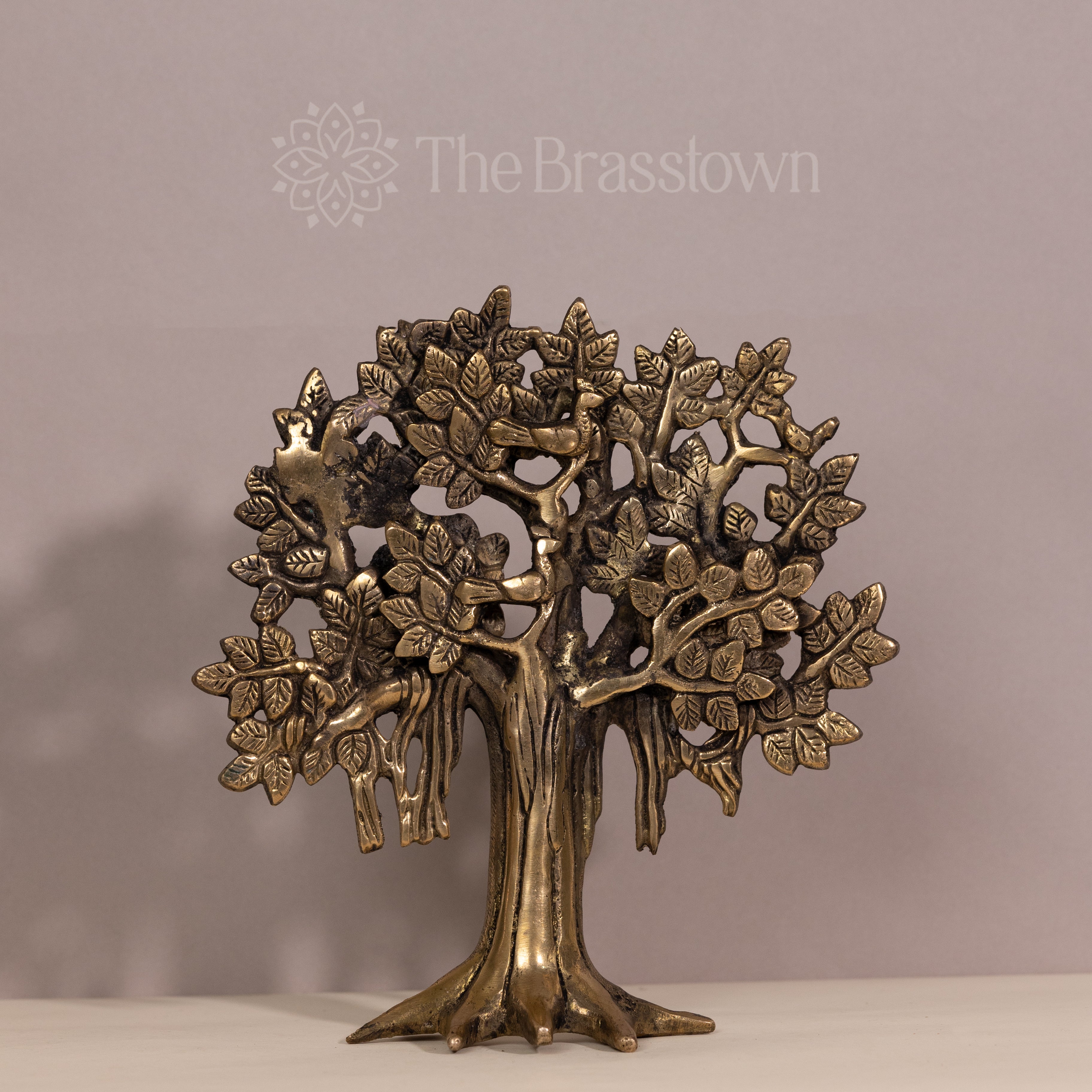 Brass Kalpavriksha Tree of Life with Roots