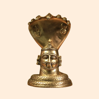 Handcrafted Brass Vishnu Dashavatar Wall 10 Inch front view – pure brass handcrafted India
