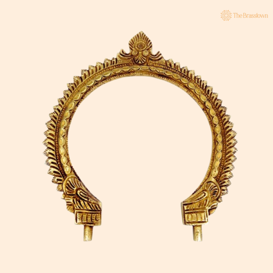 Intricately Designed Antique Brass Arch Frame 8 Inch