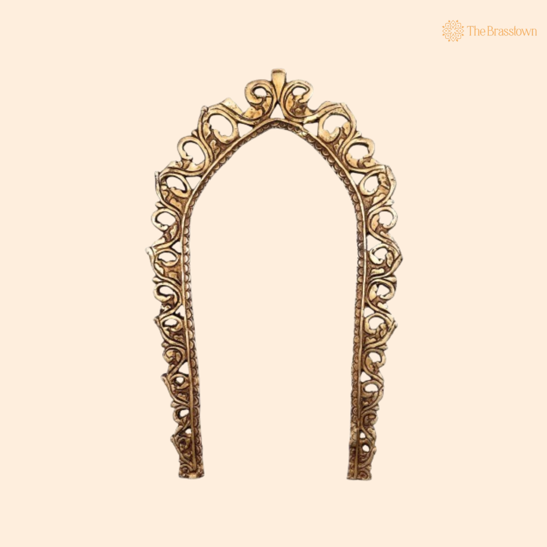 Elegant Antique Brass Arch Frame 14 Inch