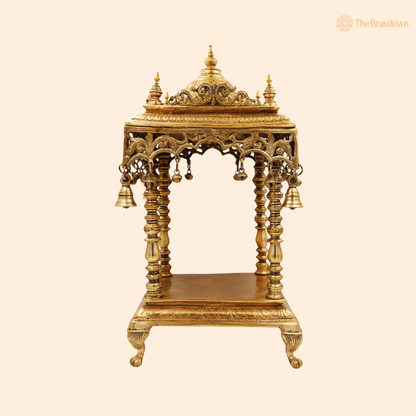 Grand Brass Temple Mandap 21 Inch