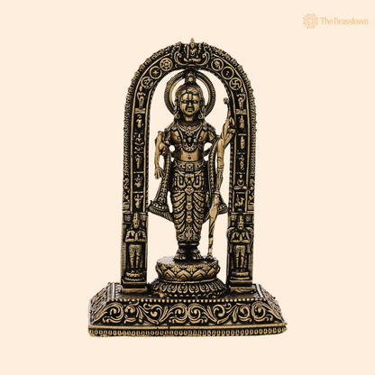 Brass Ram Lalla Idol 4 Inch front view – pure brass handcrafted India