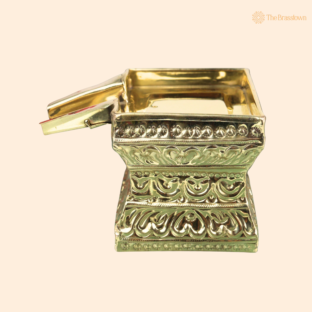 Handcrafted Brass Abhisheka Patra –  Abhishek Kalash Param for Pooja, Temple &amp; Home Mandir 4.5 Inch