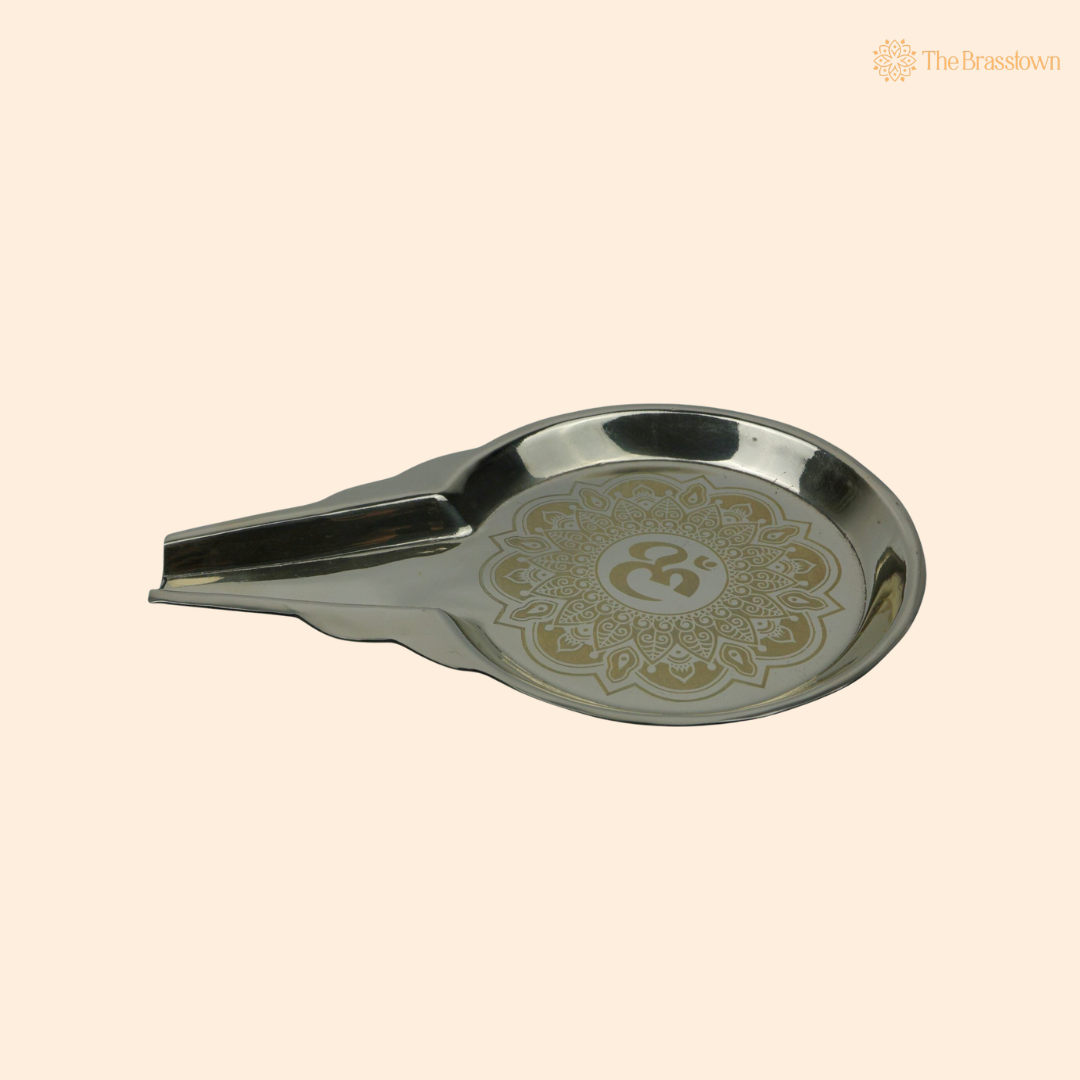 Handcrafted Brass Abhisheka Patra – Traditional Abhishekam Somasutra Vessel for Deity Worship, Mandir Rituals &amp; Home Puja 1 Inch
