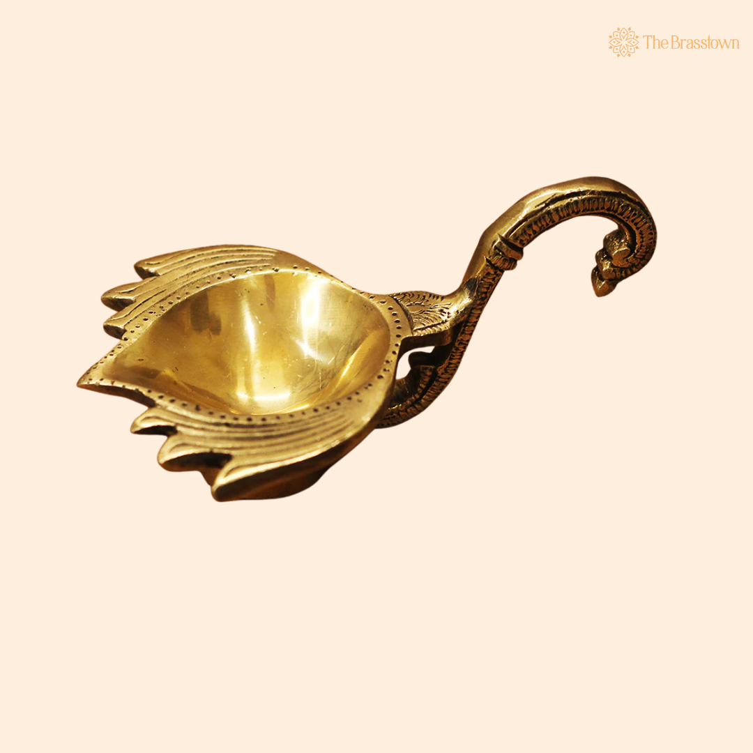 Handcrafted Brass DIYA 2.5 Inch front view – pure brass handcrafted India