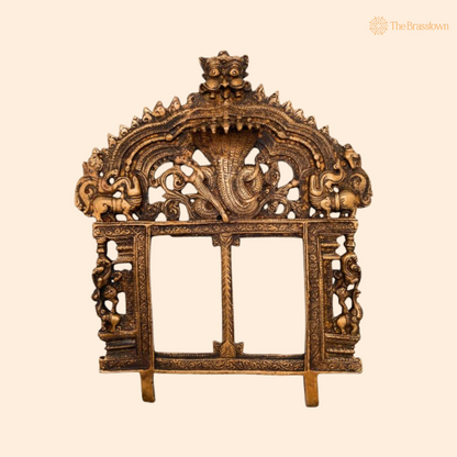 Exquisite Traditional Brass Arch Frame with Mythological Design 10 Inch