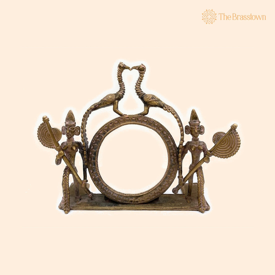 Brass Dogra Art Photo Frame – Handcrafted Prabhavali Style for Home Décor &amp; Gifting 7 Inch 1
