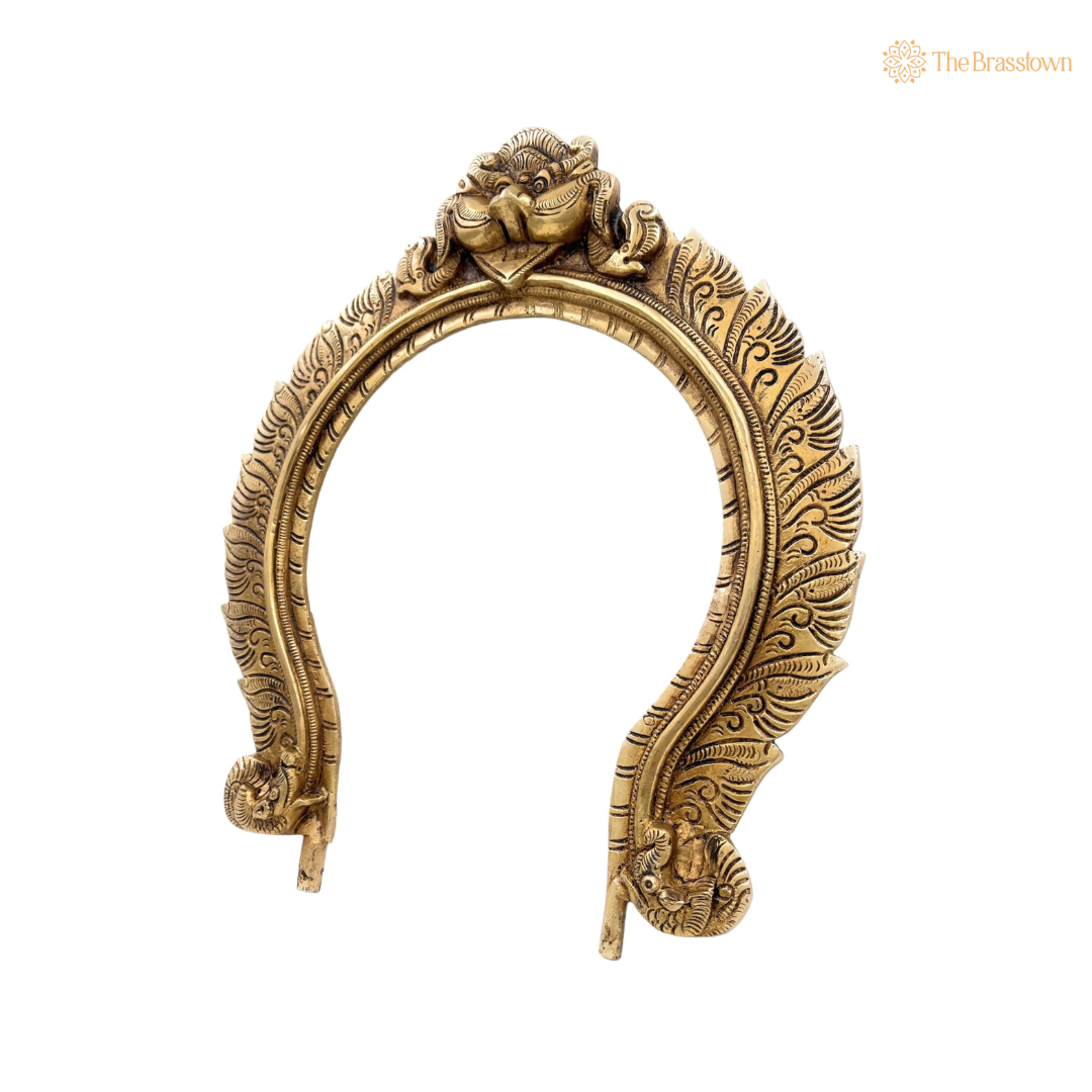 Antique Brass Temple Arch with Intricate Detailing 13 Inch
