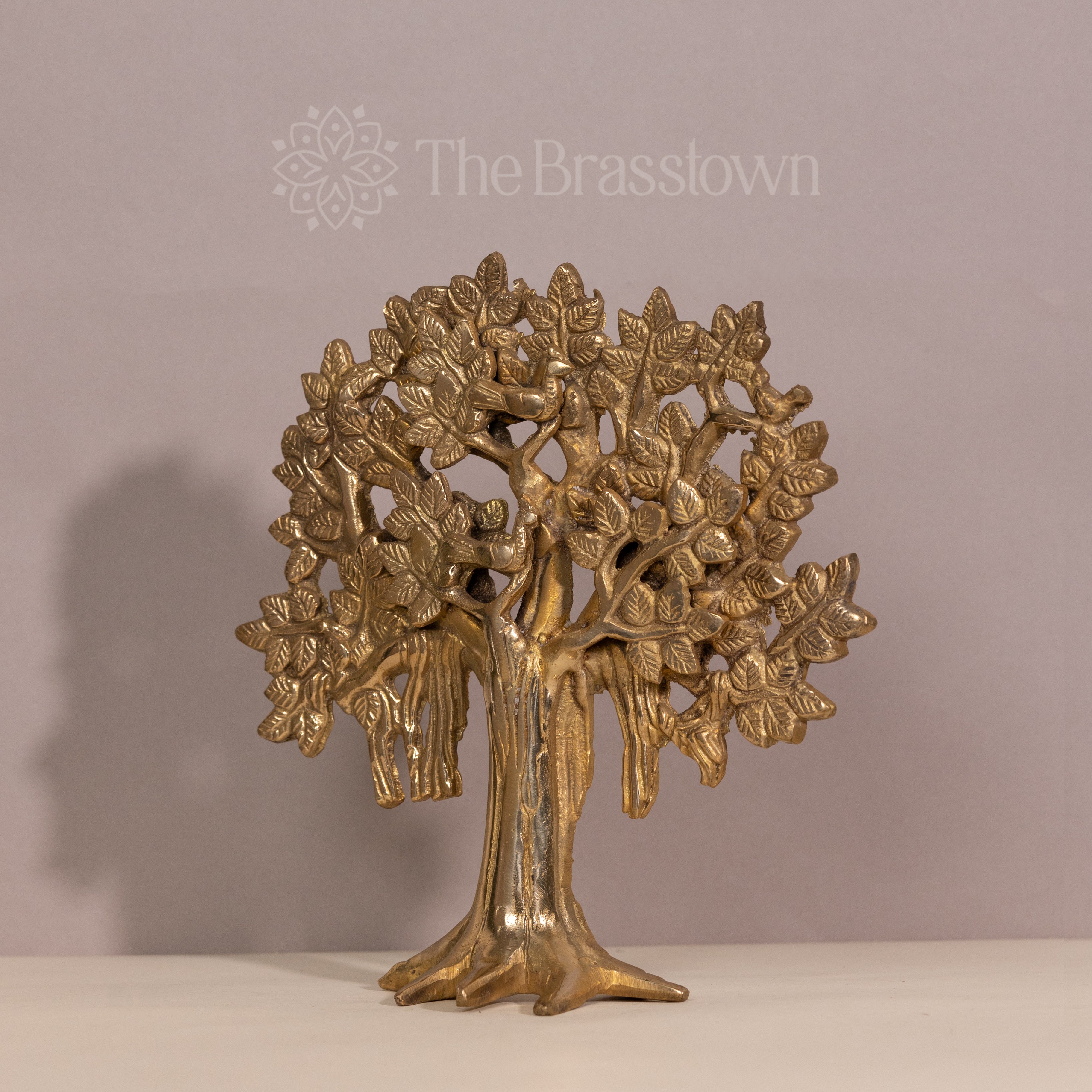 Brass Kalpavriksha Tree of Life with Roots