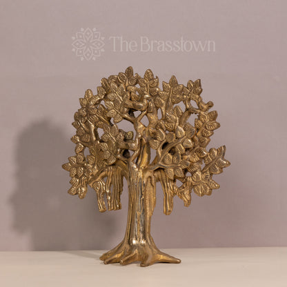Brass Kalpavriksha Tree of Life with Roots