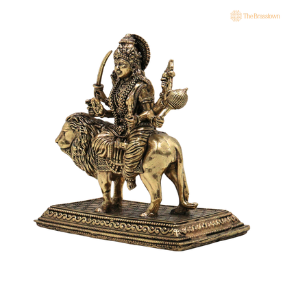 Brass Durga Maa Idol 4.5 Inch – home mandir puja decor India