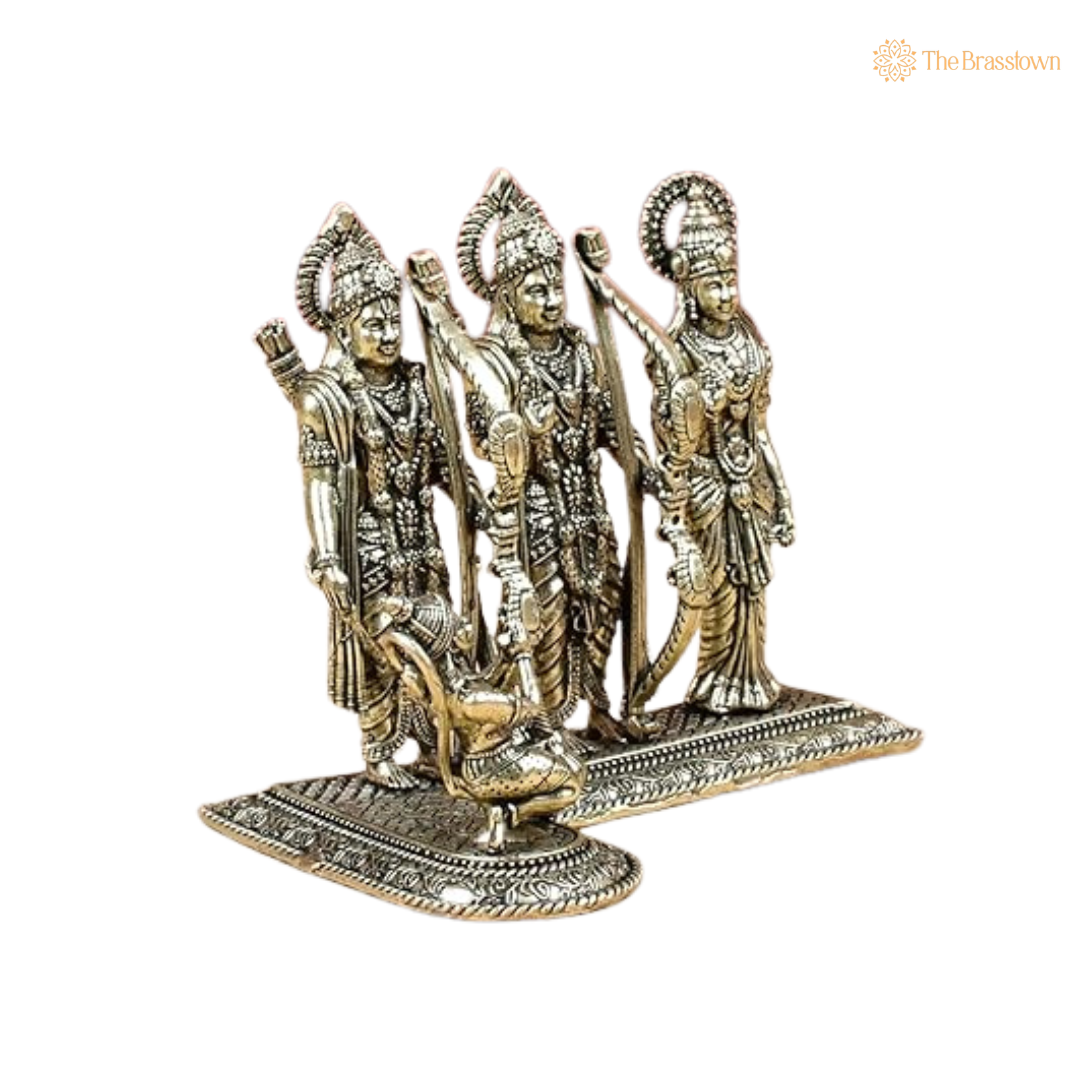 Ram Darbar Ashtadhatu Idol 3 Inch side view – antique finish detail