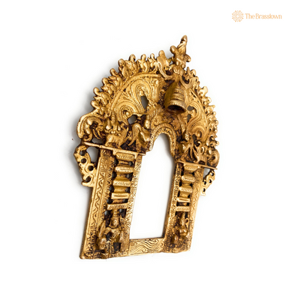 Intricately Designed Traditional Brass Temple Arch Frame 8.5 Inch