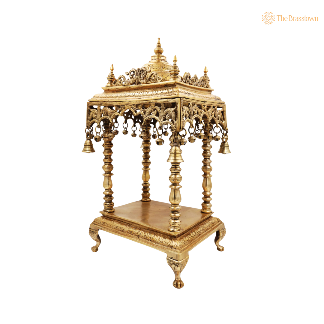 Grand Brass Temple Mandap 21 Inch