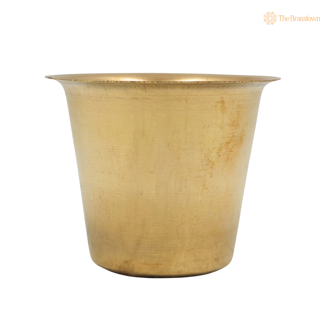 Brass Tumbler – Peetal Tea &amp; Coffee Cup with Heat Retention for Café, Restaurant, Home &amp; Coffee Counter Display 2.5 Inch