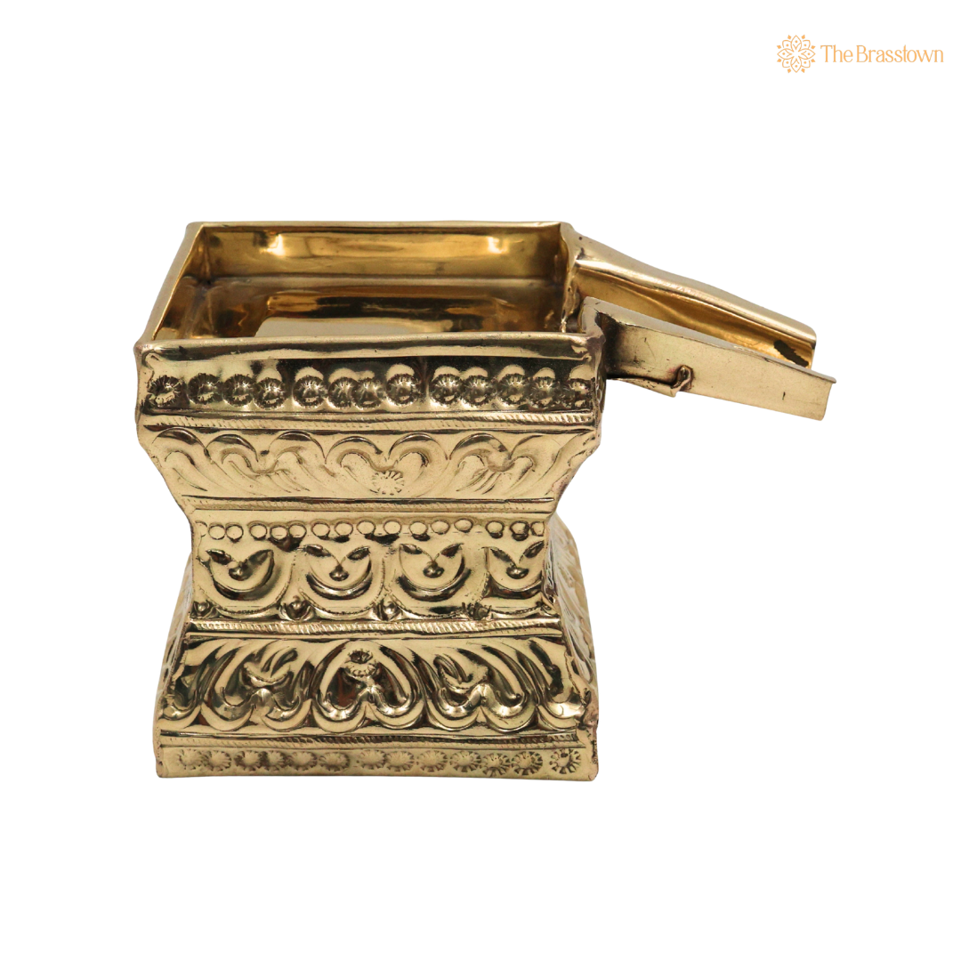 Handcrafted Brass Abhisheka Patra –  Abhishek Kalash Param for Pooja, Temple &amp; Home Mandir 4.5 Inch
