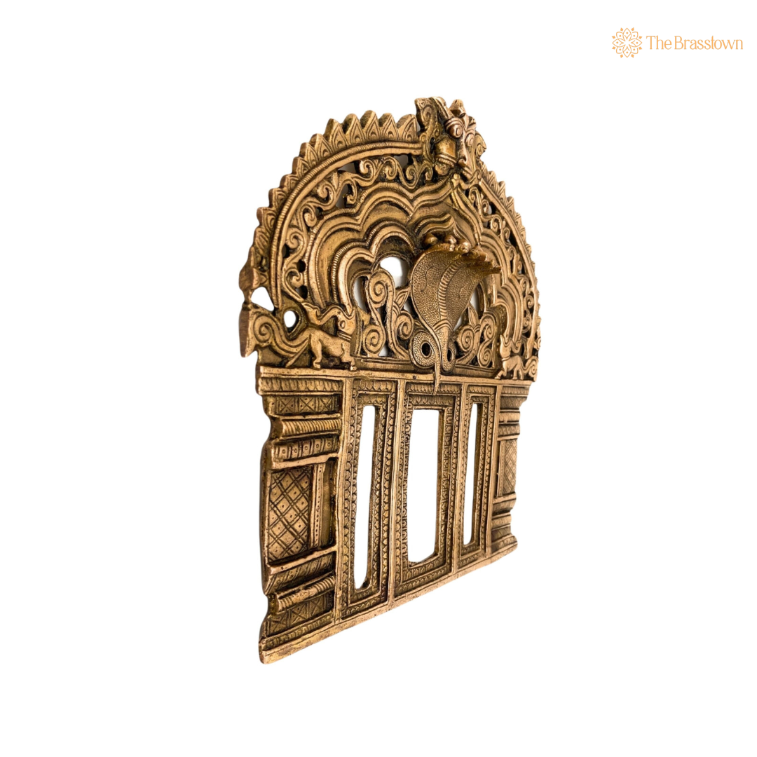Antique Brass Naga Arch Frame 11 Inch