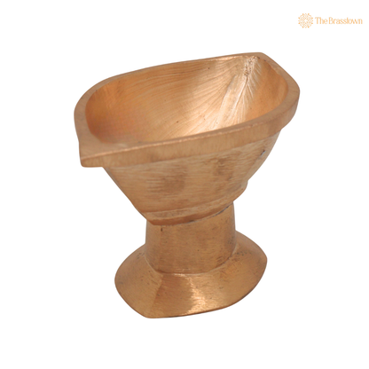Handmade Vibhuti Patra Naam Holder Pooja Plate – Traditional Panchaloha Temple Accessory for Vibhuti, Kumkum &amp; Sacred Rituals 3 Inch