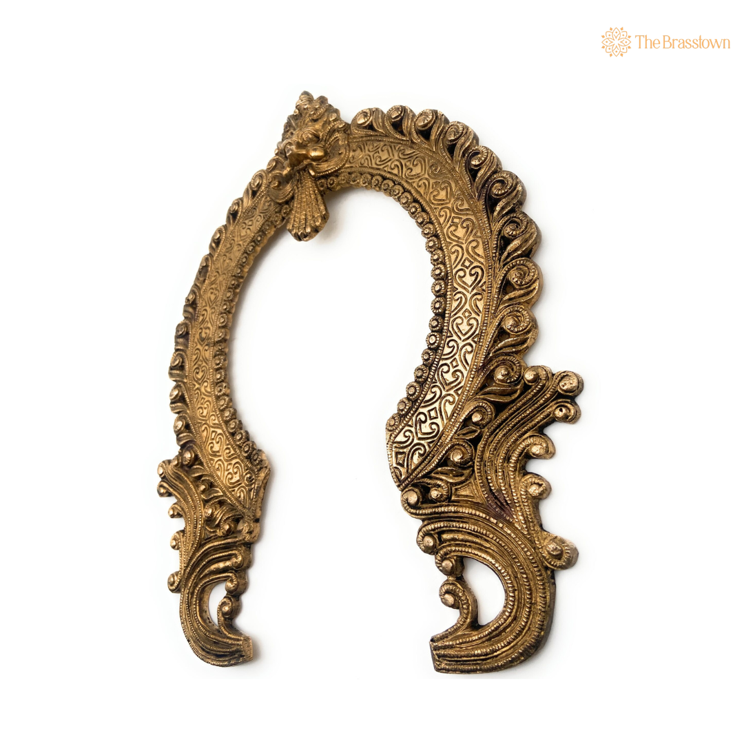 Antique Brass Arch Frame with Mythical Motifs 14.5 Inch