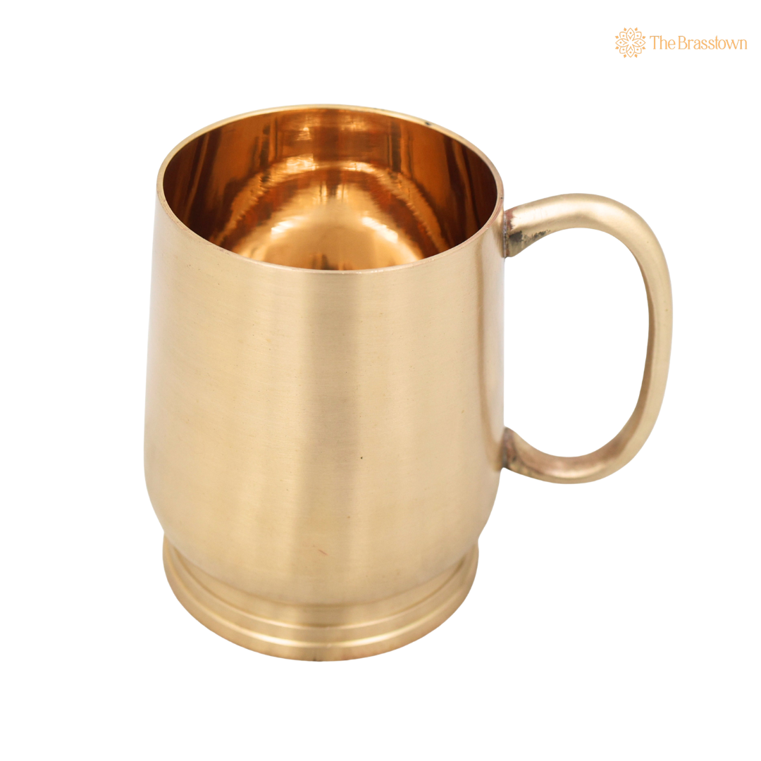 Handcrafted Brass Glass – Traditional Peetal Water Vessel for Pooja, Dining, Home Décor &amp; Gifting 4.5 Inch