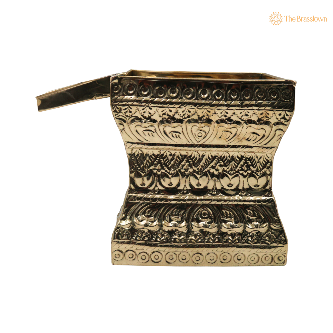 Traditional Brass Abhisheka Patra –  Abhishekam Kalash Patram for Pooja, Temple &amp; Home Mandir 8.5 Inch