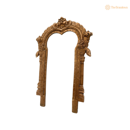 Traditional Antique Brass Arch Frame 10.5 Inch side view – antique finish detail