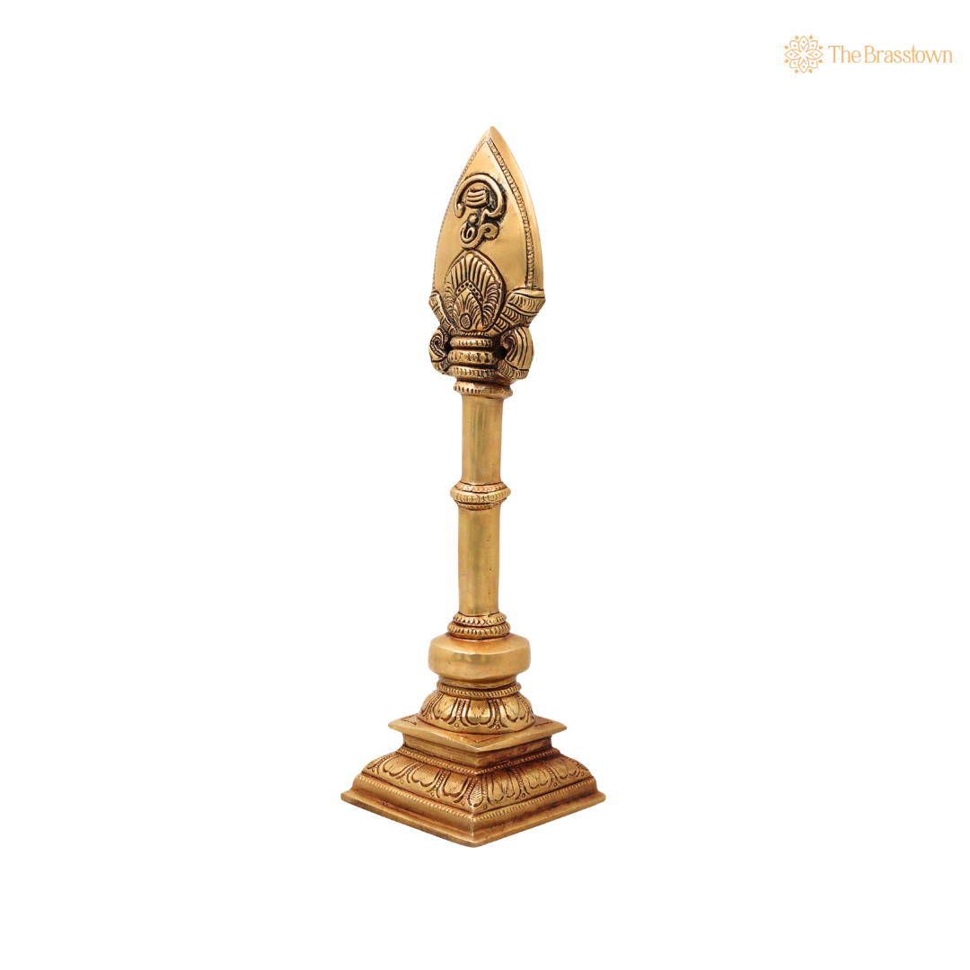 Brass Murugan Vel Velayudham Idol – Handcrafted Vetrivel/Vadivel/Palanivel for Puja, Temple &amp; Home Décor 12 Inch