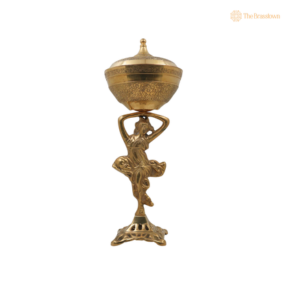 Handmade Brass Fruit Bowl – Traditional Peetal Phal Dani, Pital Phal Thali &amp; Decorative Brass Bowl for Pooja, Home Décor &amp; Serving 14 Inch