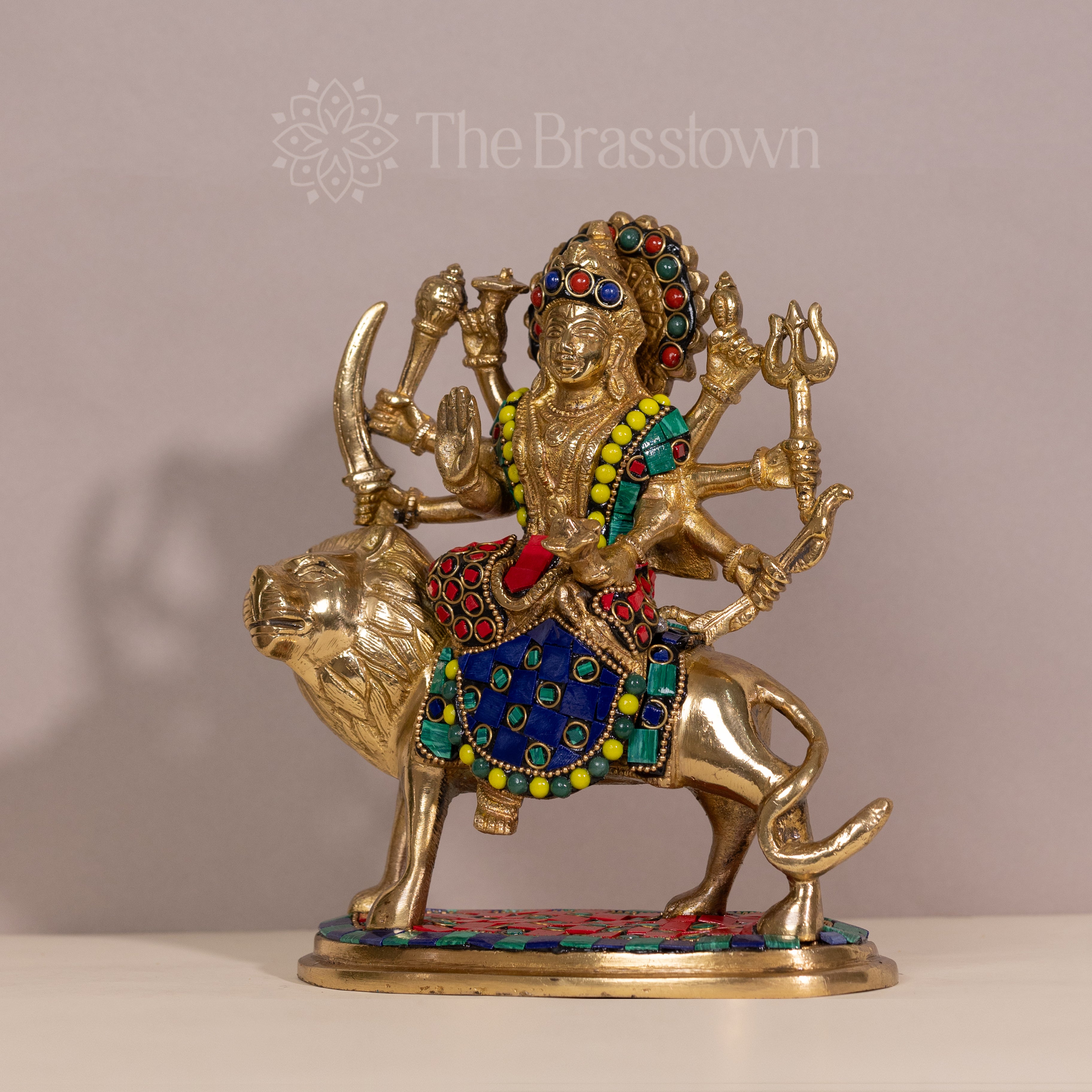 Brass Durga Ji Stone