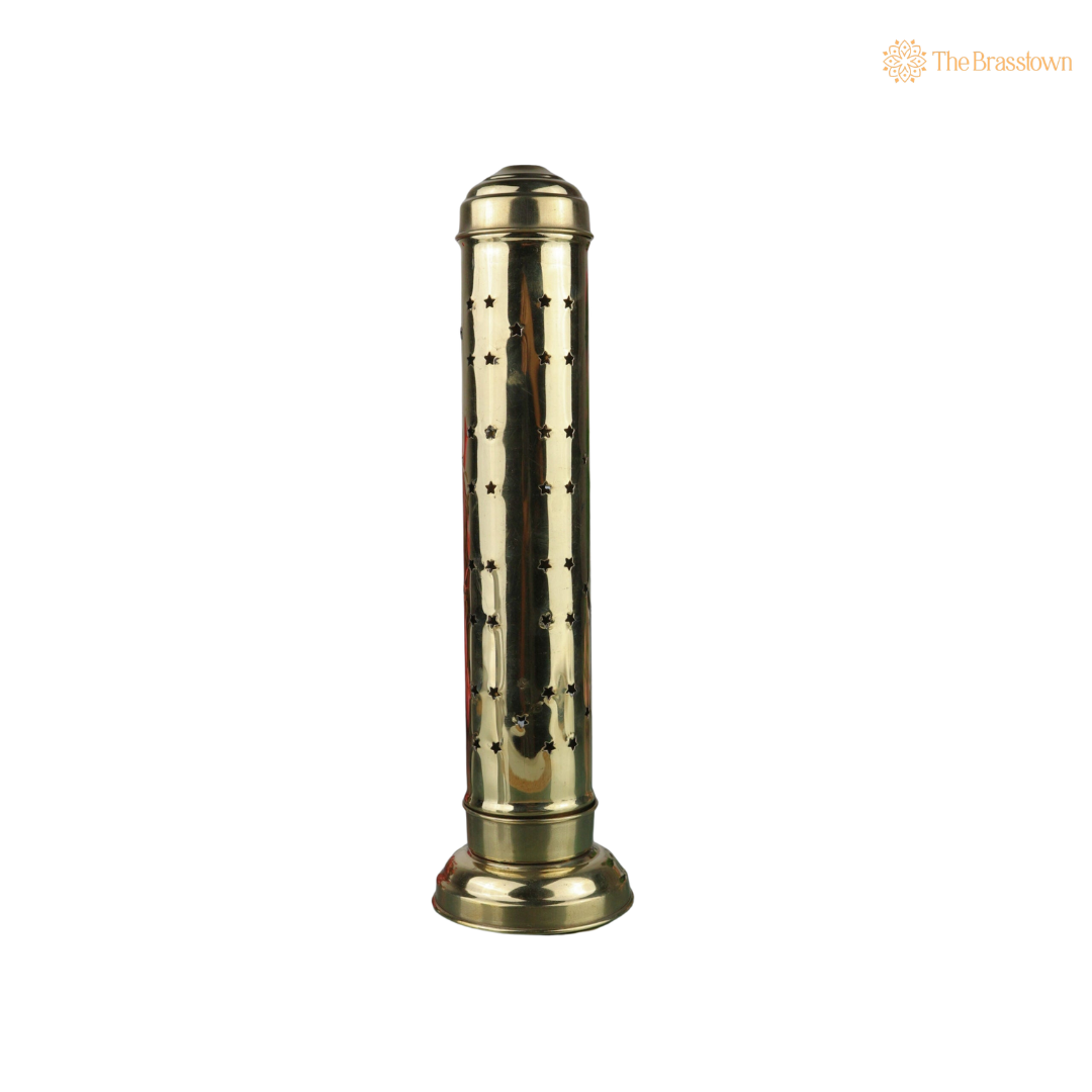 Handcrafted Brass Agarbatti Holder – Peetal Incense Stick &amp; Dhoopbatti Stand for Pooja Room, Temple &amp; Home Décor 11 Inch