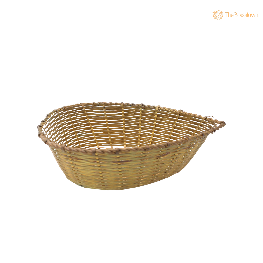 Brass Fruit Bowl – Traditional Peetal Phal Dani, Pital Phal Thali &amp; Decorative Brass Bowl for Pooja, Home Décor &amp; Serving 2 Inch