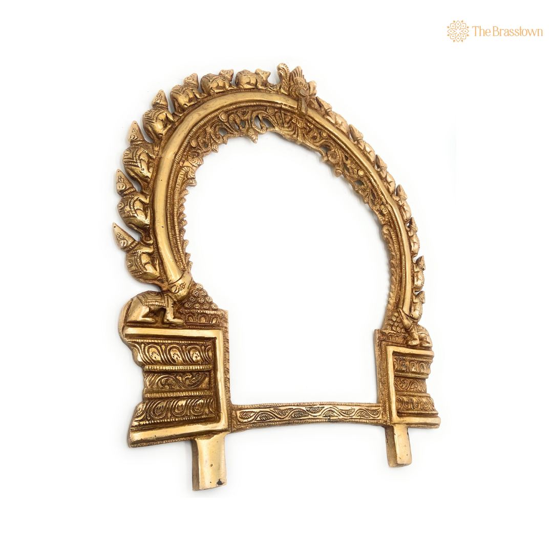Traditional Brass Elephant Arch Frame 17 Inch