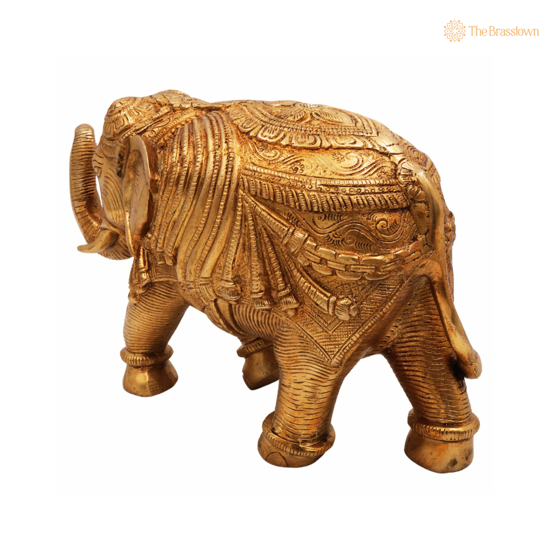 Handcrafted Brass Elephant 6 Inch